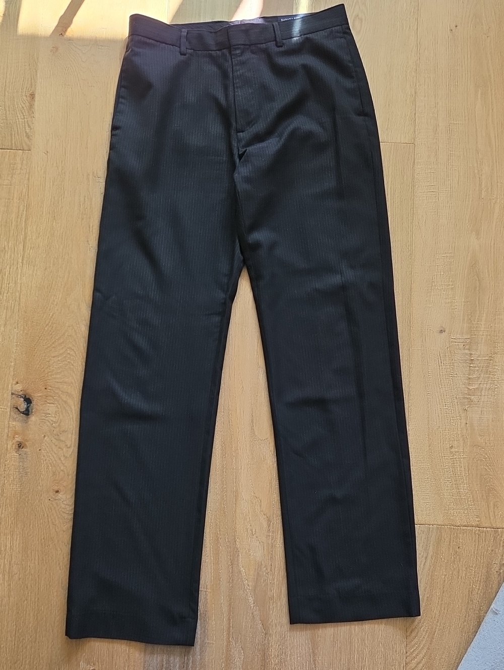 Banana Republic Black Pinstripe Dress Pants